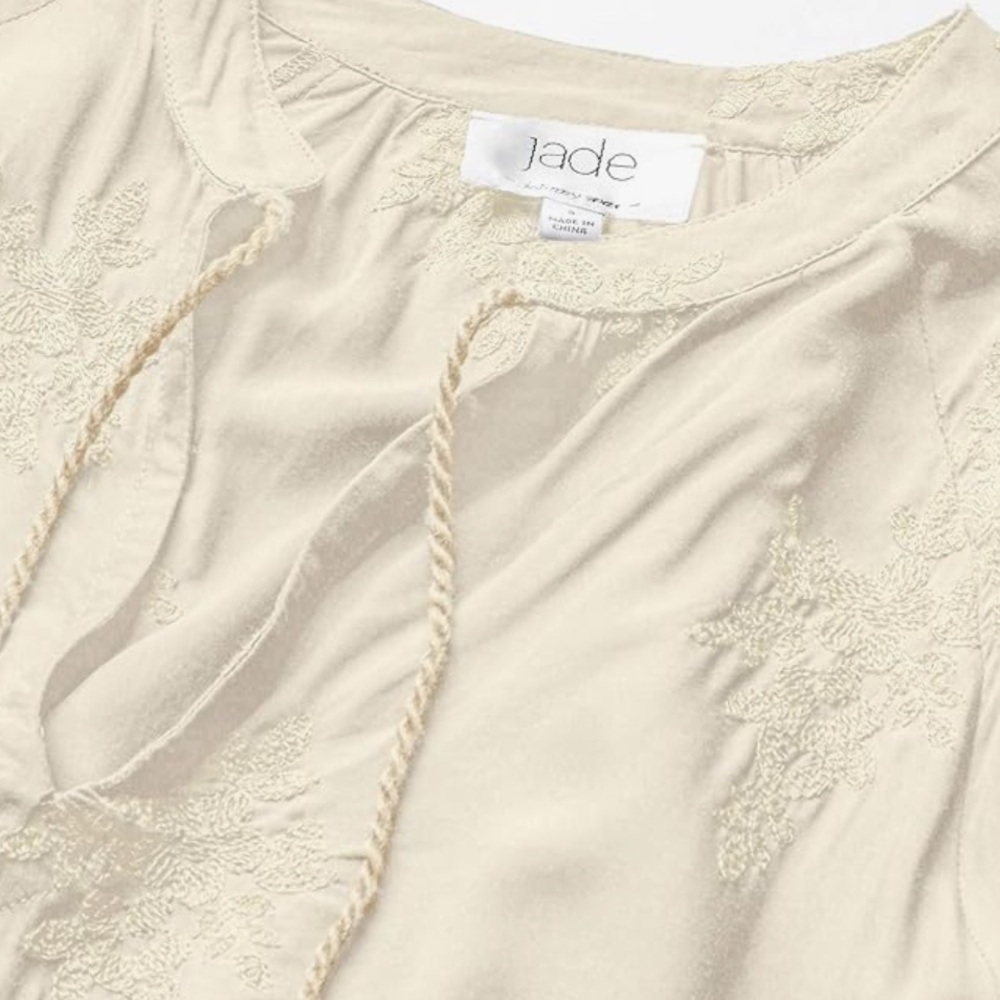 Johnny Was Dane Blouse, Ecru, size M - Picture 4 of 8